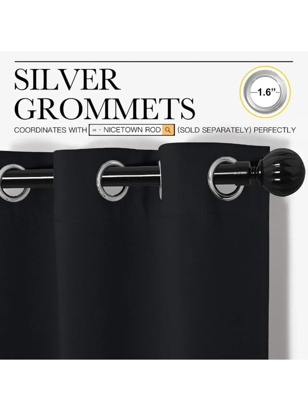 Elegant Blackout Curtains for Living Room, 55